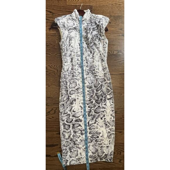 Black Halo EVE by Laurel Berman sequin snakeskin/ animal print dress Sz. 2 NWT - Picture 11 of 12